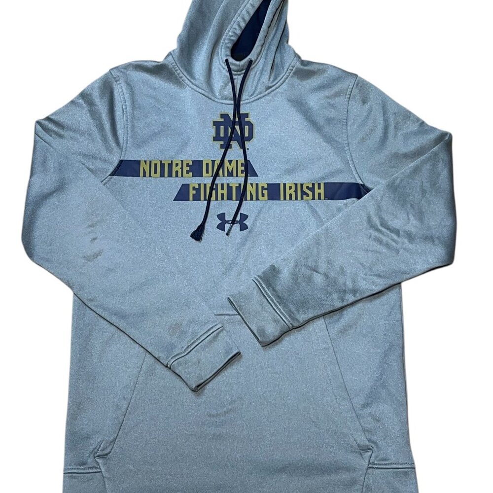 Norte Dame Fighting Irish Pullover Hoodie Sweatshirt Size Small Under Armour